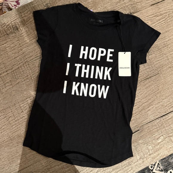Zadig & Voltaire Skinny Hope Tee Shirt- XS,S - Picture 1 of 4